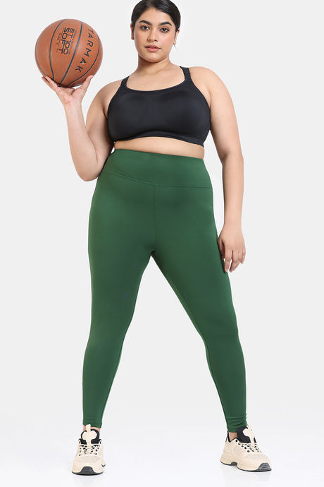 Zelocity True Curv Quick Dry Gym Leggings - Green Pastures — image 5